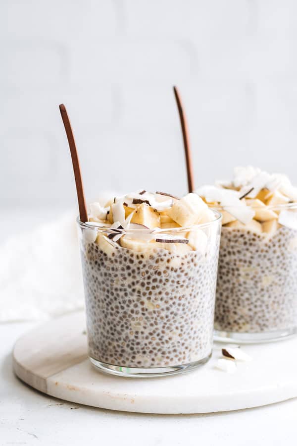 Banana cream pie chia pudding