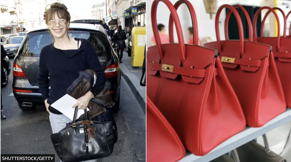 Jane Birkin and her hermes bag