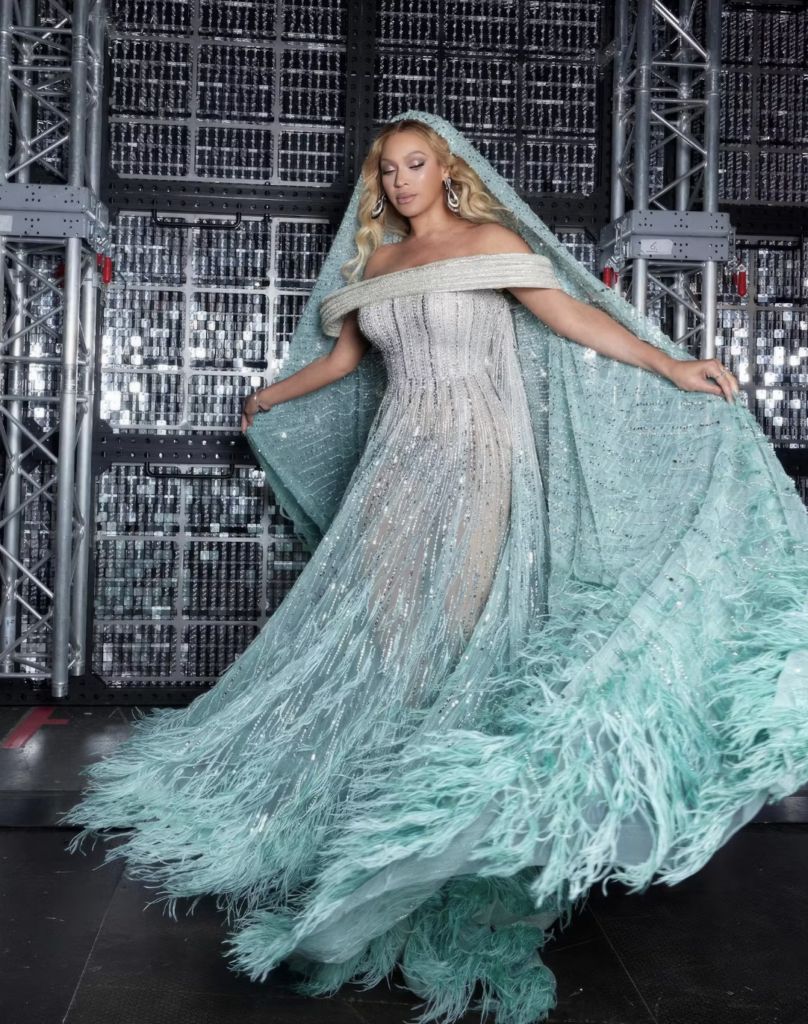 Georges Hobeika Beyonce custom couture dress during her renaissance performance in Dallas Texas